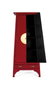 GINER Y COLOMER Armario de madera de mango con 2 puertas y 2 cajones, Rojo